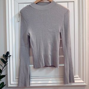 Snidel Gray Ribbed Women's Top - Size F
